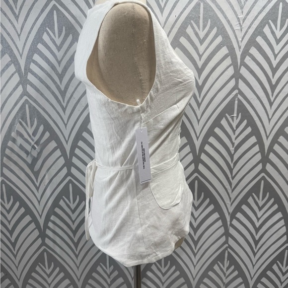 NWOT Princess Polly Spirito Cream Button-Front Tank Top - Picture 5 of 9